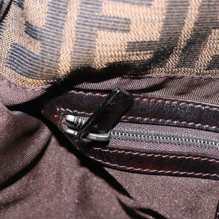【日本直送】FENDI Zucca帆布Mamma Baguette單肩包 黑色棕色 正品 184547SAV-24
