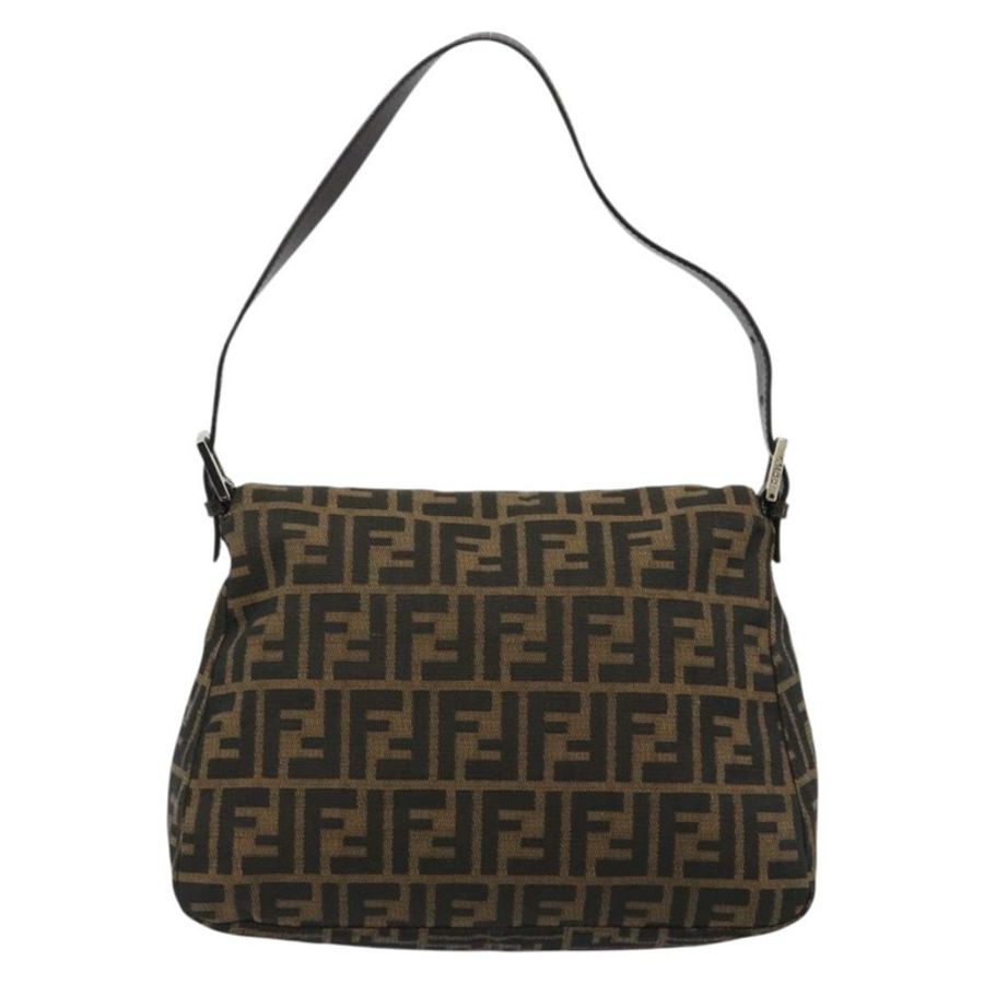 【日本直送】FENDI Zucca帆布Mamma Baguette單肩包 黑色棕色 正品 189496SAM-1
