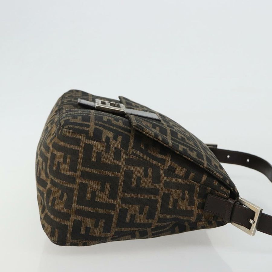 【日本直送】FENDI Zucca帆布Mamma Baguette單肩包 黑色棕色 正品 189496SAM-2