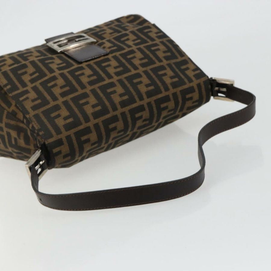 【日本直送】FENDI Zucca帆布Mamma Baguette單肩包 黑色棕色 正品 189496SAM-6
