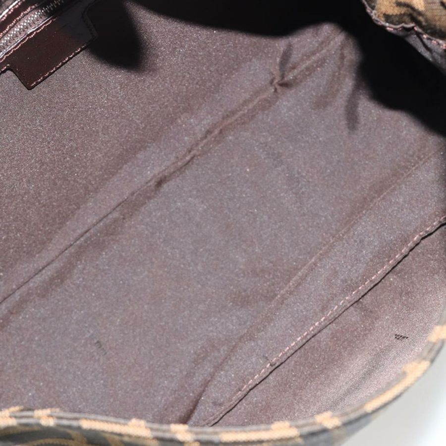【日本直送】FENDI Zucca帆布Mamma Baguette單肩包 黑色棕色 正品 189496SAM-9