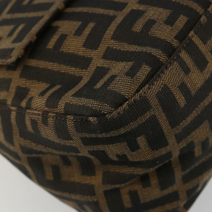【日本直送】FENDI Zucca帆布Mamma Baguette單肩包 黑色棕色 正品 189496SAM-14