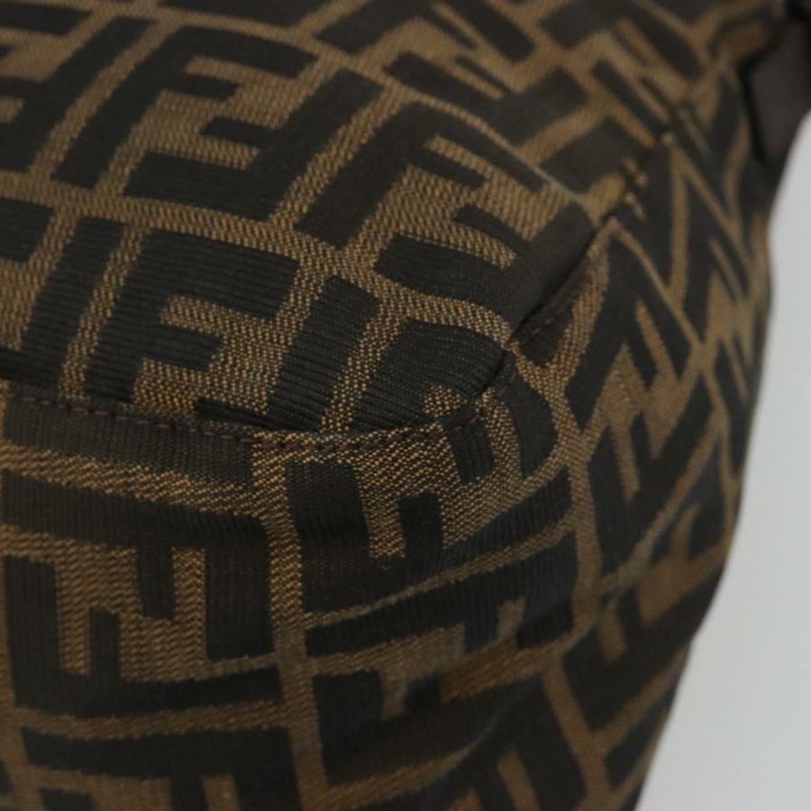 【日本直送】FENDI Zucca帆布Mamma Baguette單肩包 黑色棕色 正品 189496SAM-15