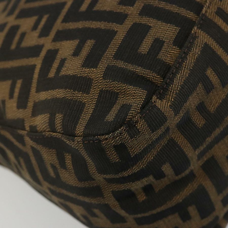 【日本直送】FENDI Zucca帆布Mamma Baguette單肩包 黑色棕色 正品 189496SAM-16