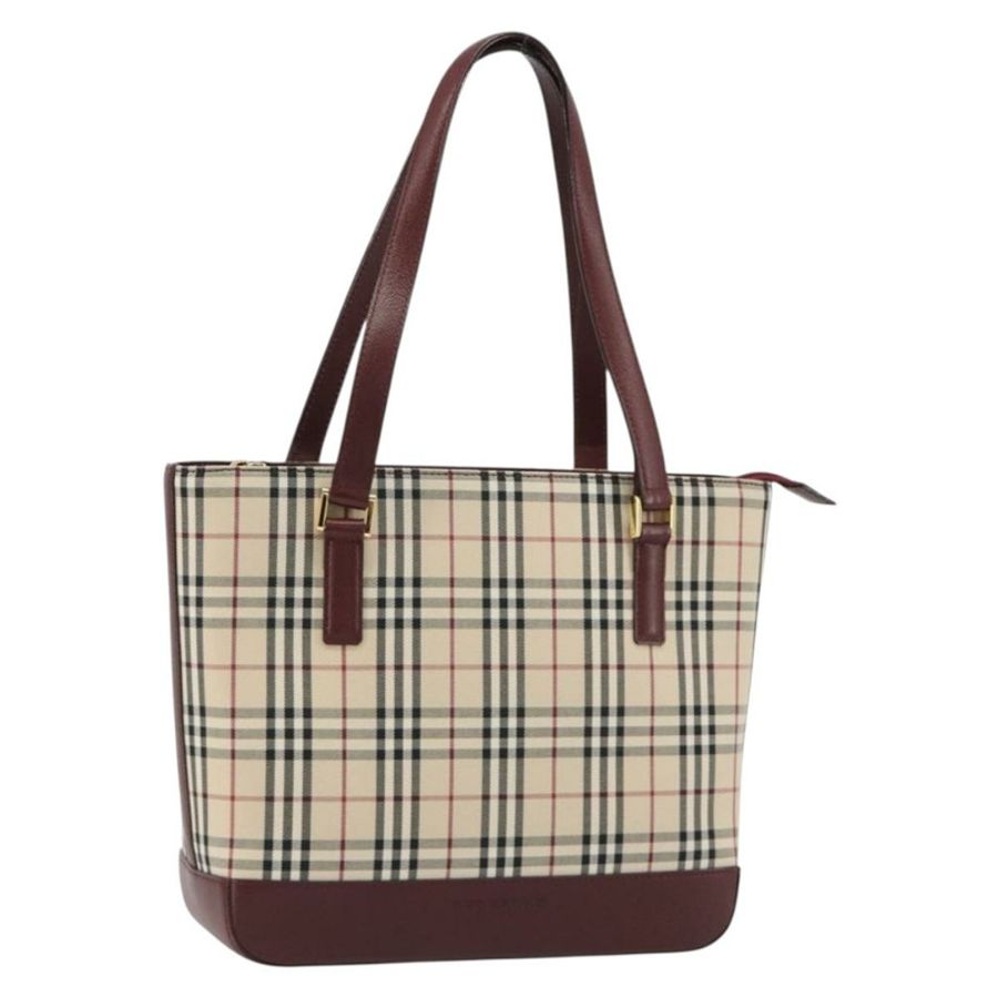 【日本直送】BURBERRY Nova 格紋帆布手提包 米色 金色 正品 190293A-0