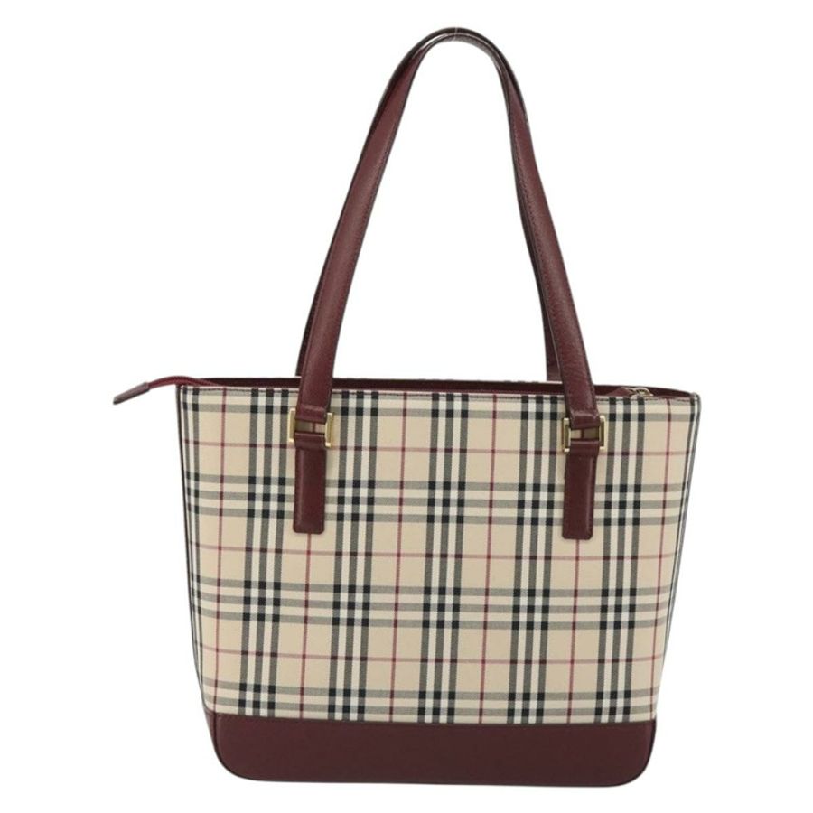 【日本直送】BURBERRY Nova 格紋帆布手提包 米色 金色 正品 190293A-1