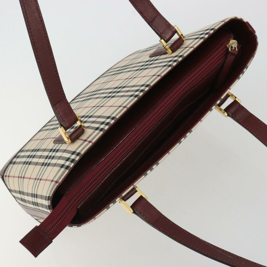 【日本直送】BURBERRY Nova 格紋帆布手提包 米色 金色 正品 190293A-5