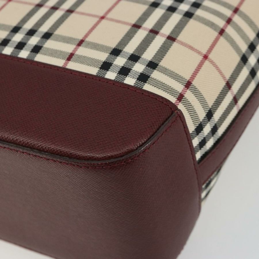 【日本直送】BURBERRY Nova 格紋帆布手提包 米色 金色 正品 190293A-8