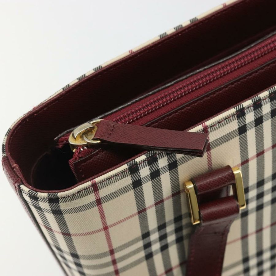 【日本直送】BURBERRY Nova 格紋帆布手提包 米色 金色 正品 190293A-9