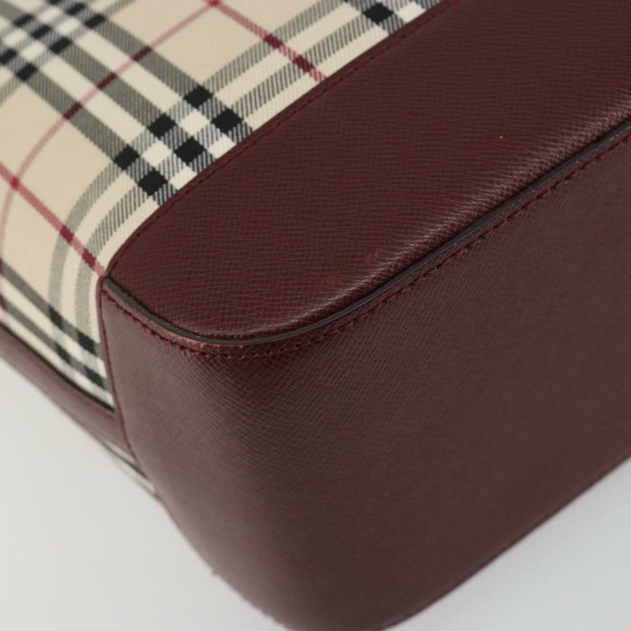 【日本直送】BURBERRY Nova 格紋帆布手提包 米色 金色 正品 190293A-13