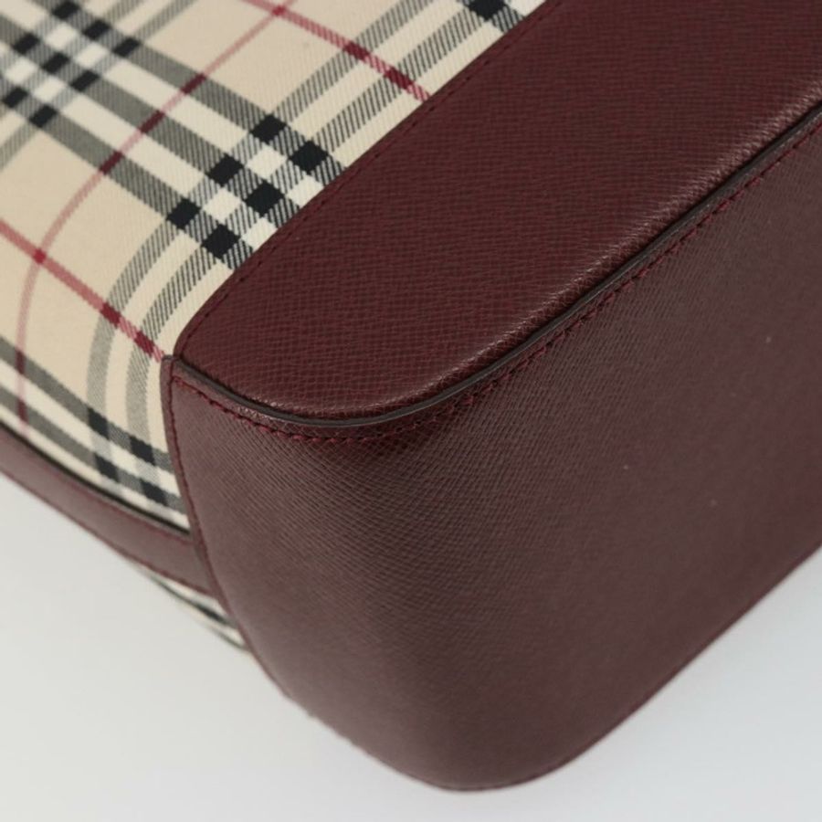 【日本直送】BURBERRY Nova 格紋帆布手提包 米色 金色 正品 190293A-15
