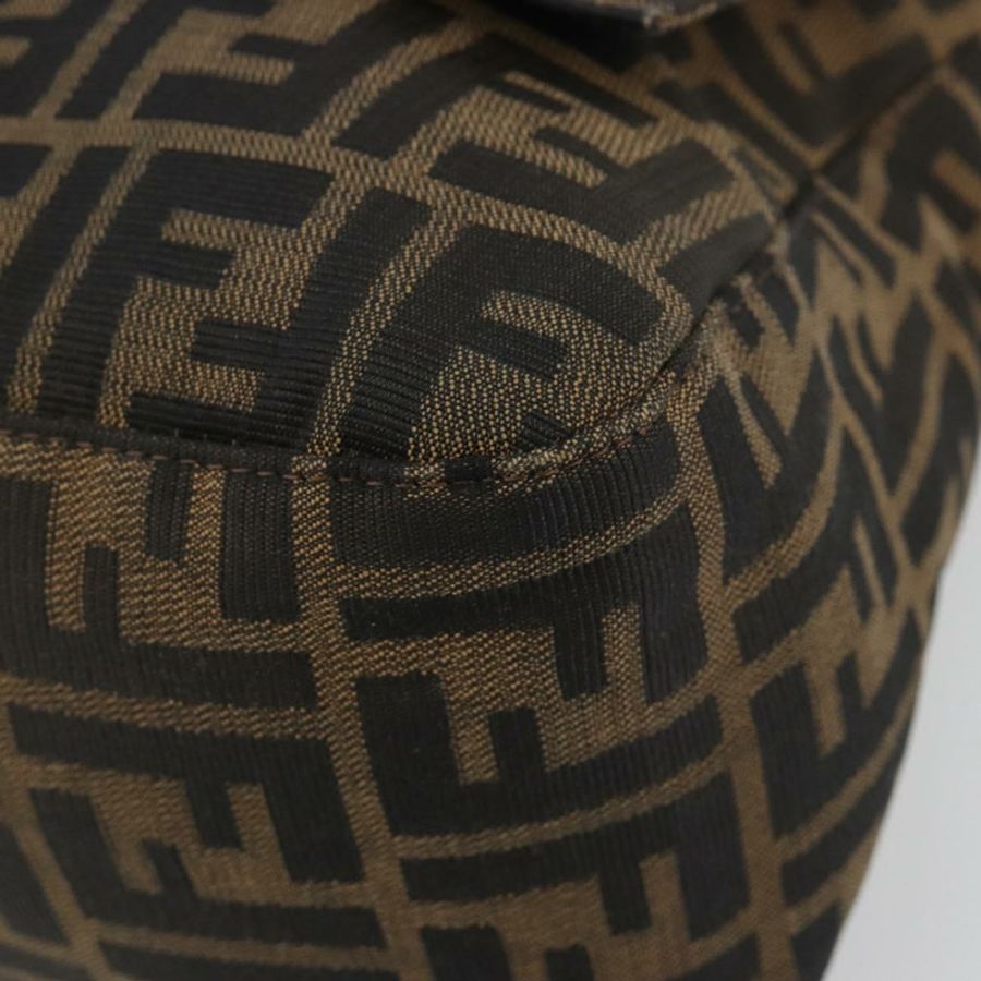【日本直送】FENDI Zucca帆布Mamma Baguette單肩包 黑色棕色 正品 BA13733V-8