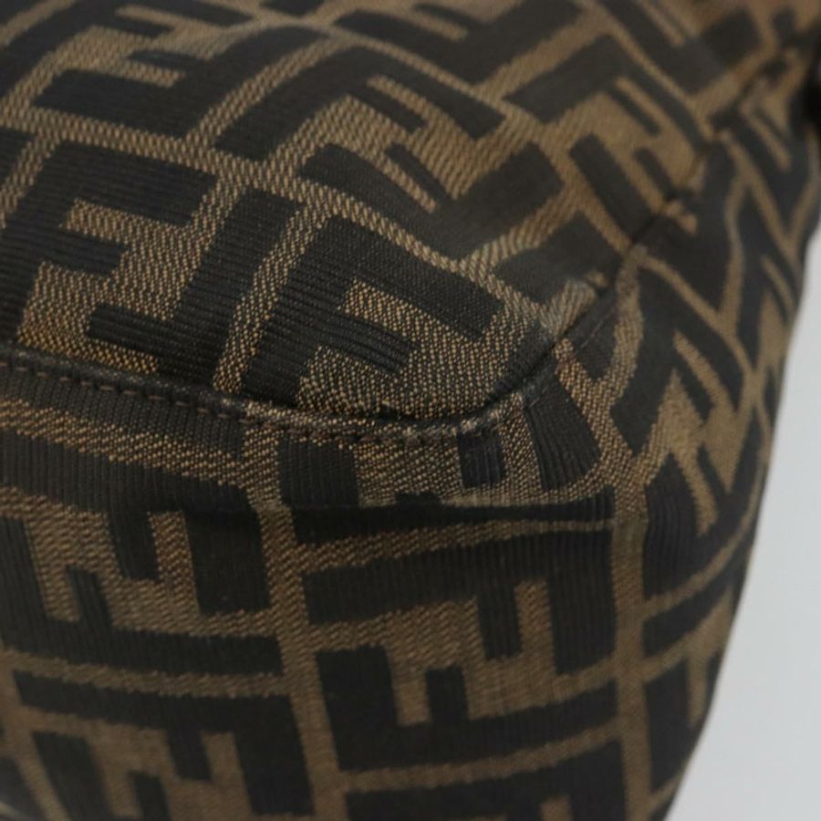 【日本直送】FENDI Zucca帆布Mamma Baguette單肩包 黑色棕色 正品 BA13733V-14
