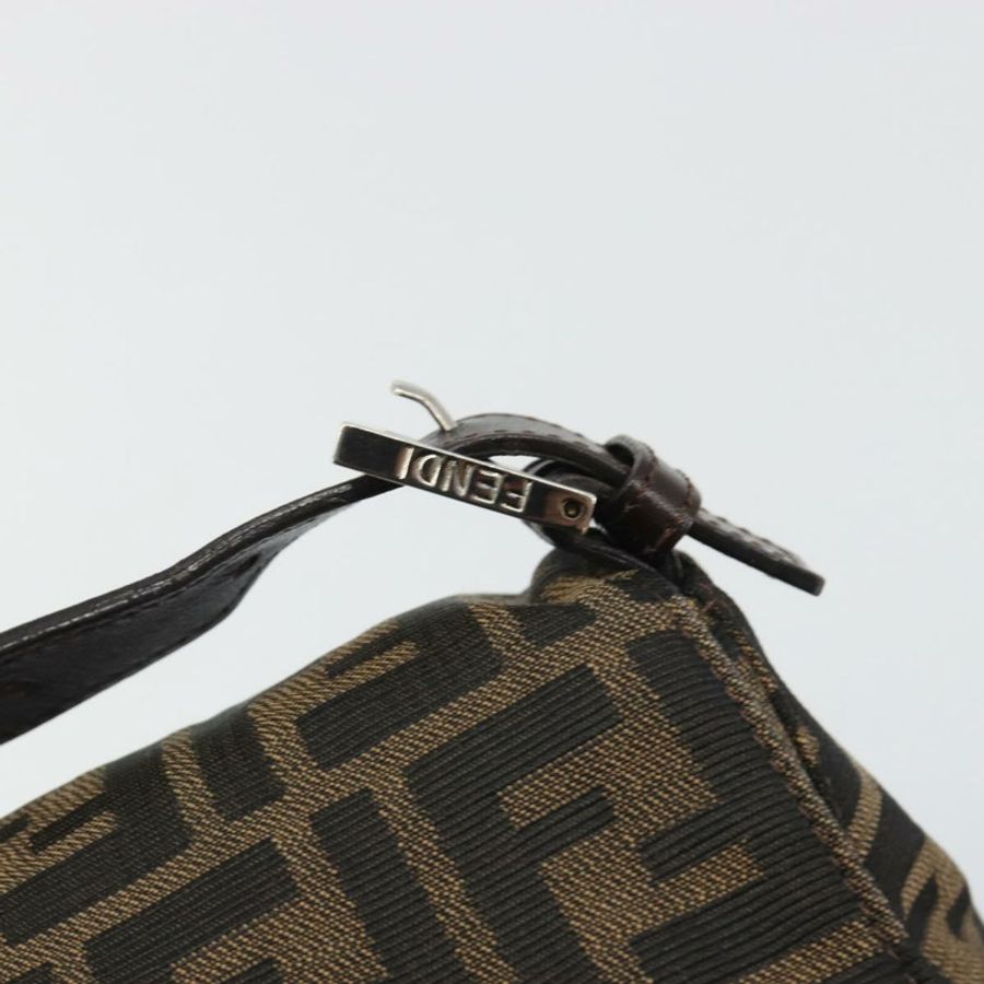 【日本直送】FENDI Zucca帆布Mamma Baguette單肩包 黑色棕色 正品 BA13733V-16