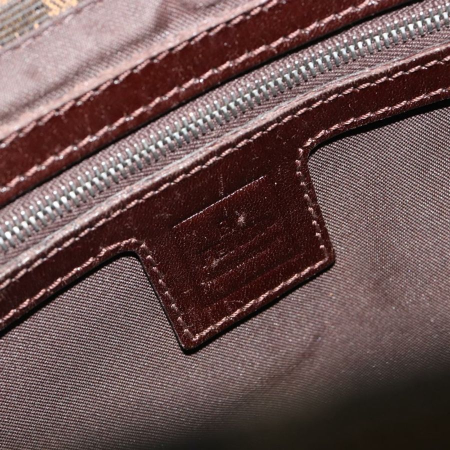 【日本直送】FENDI Zucca帆布Mamma Baguette單肩包 黑色棕色 正品 BA13733V-19