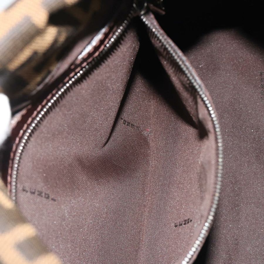 【日本直送】FENDI Zucca帆布Mamma Baguette單肩包 黑色棕色 正品 BA13733V-23