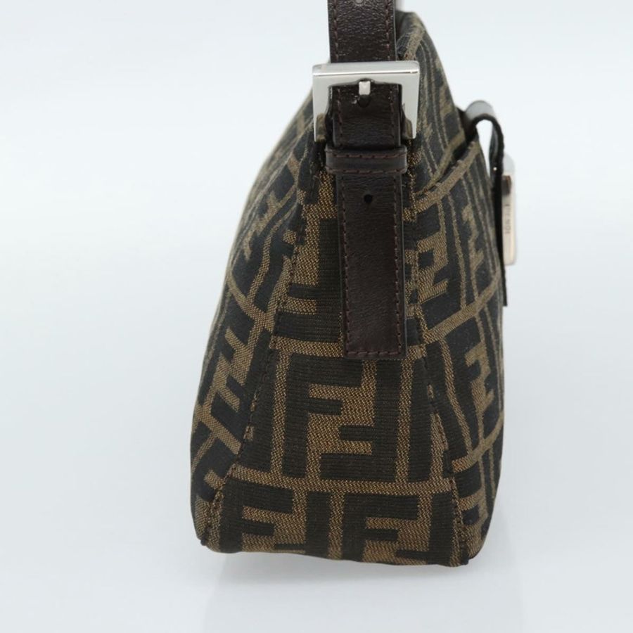 【日本直送】FENDI Zucca帆布Mamma Baguette單肩包 黑色棕色 正品 190180SAV-2