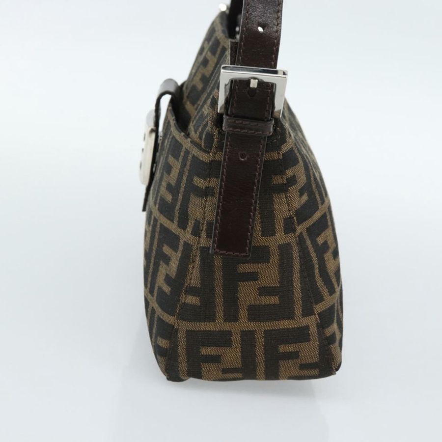 【日本直送】FENDI Zucca帆布Mamma Baguette單肩包 黑色棕色 正品 190180SAV-3