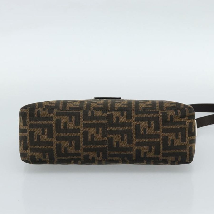 【日本直送】FENDI Zucca帆布Mamma Baguette單肩包 黑色棕色 正品 190180SAV-4