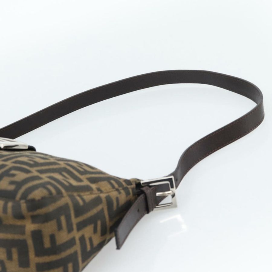 【日本直送】FENDI Zucca帆布Mamma Baguette單肩包 黑色棕色 正品 190180SAV-7