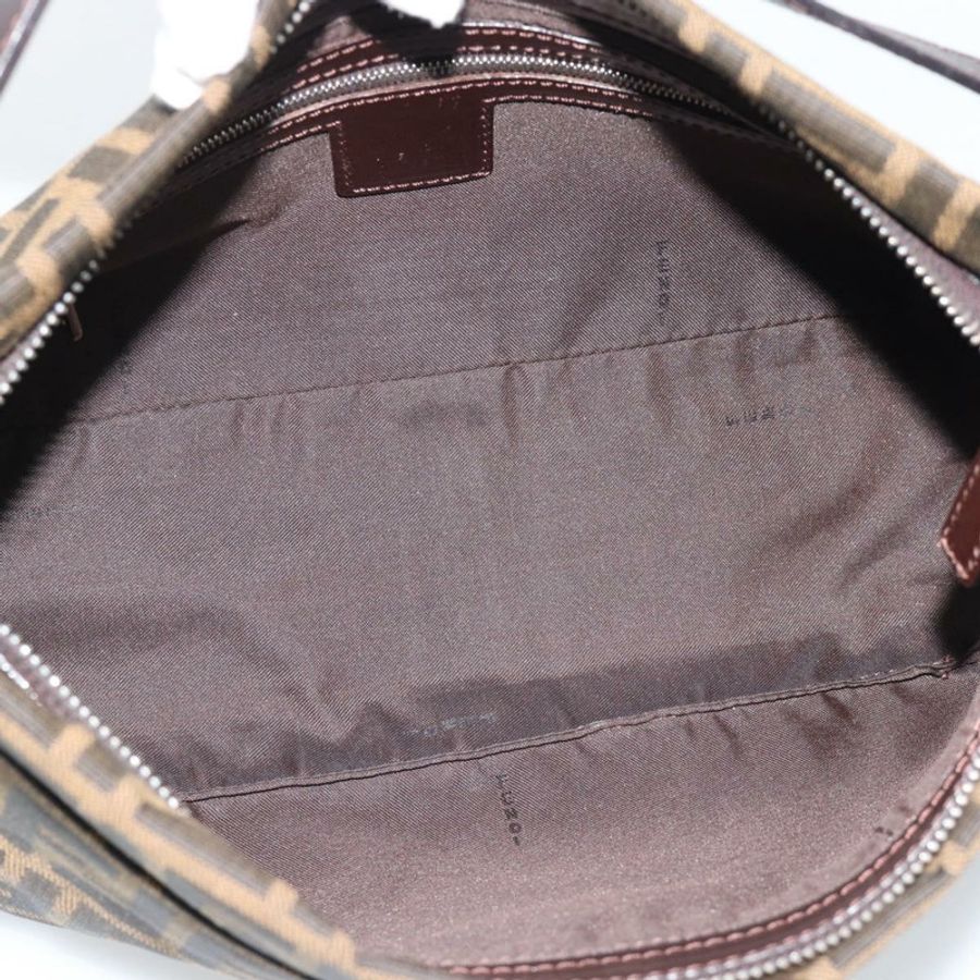 【日本直送】FENDI Zucca帆布Mamma Baguette單肩包 黑色棕色 正品 190180SAV-9