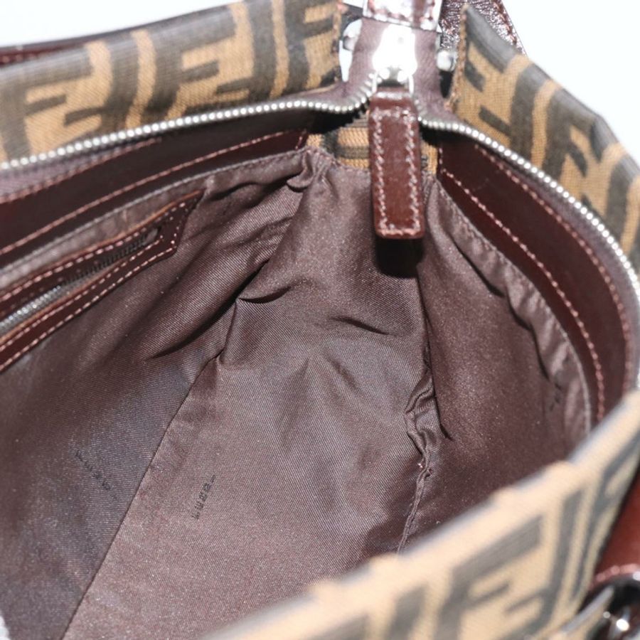【日本直送】FENDI Zucca帆布Mamma Baguette單肩包 黑色棕色 正品 190180SAV-19