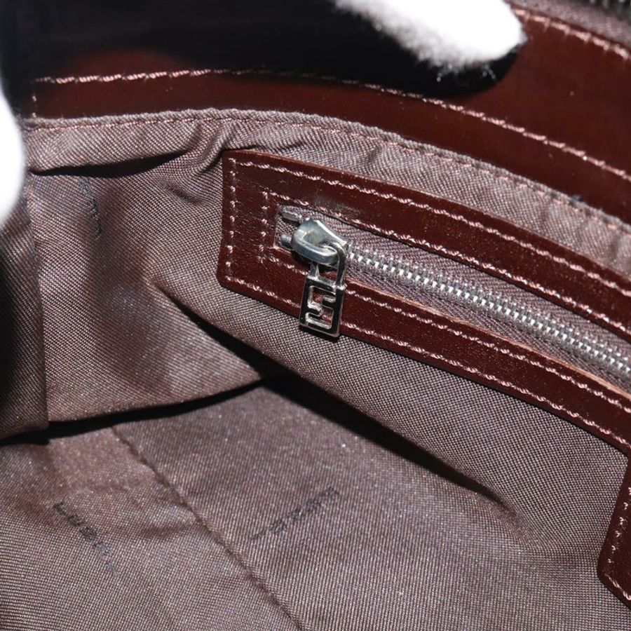 【日本直送】FENDI Zucca帆布Mamma Baguette單肩包 黑色棕色 正品 190180SAV-21