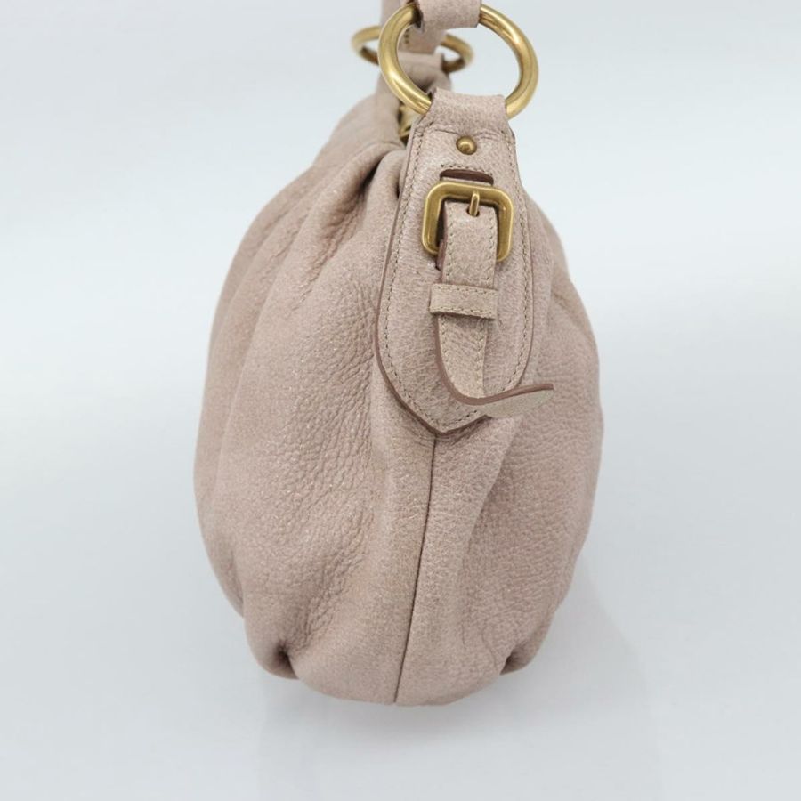 【日本直送】PRADA 鏈條肩背包 Vittero Dino 皮革 粉紅色金色 正品 189816A-3