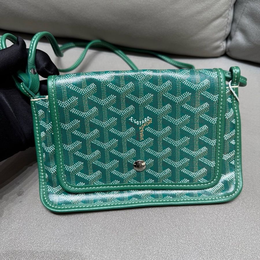 💚 Goyard戈雅plumet信封包 斜背包 綠色銀扣-1