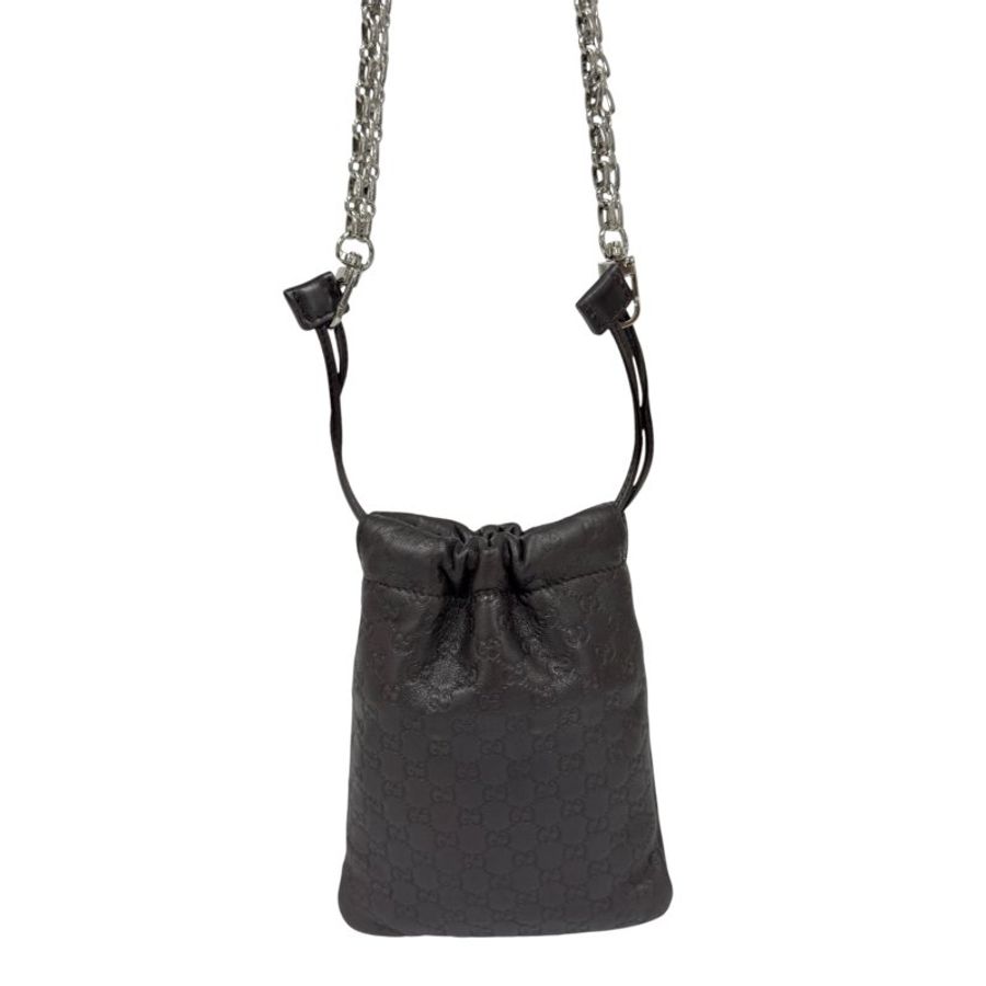 GUCCI *自加鏈>送無品牌鏈帶* GG 斜揹小袋-5