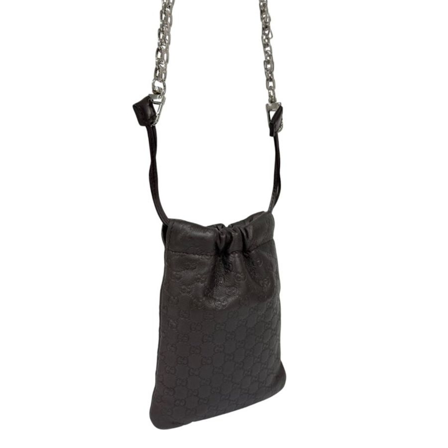 GUCCI *自加鏈>送無品牌鏈帶* GG 斜揹小袋-6