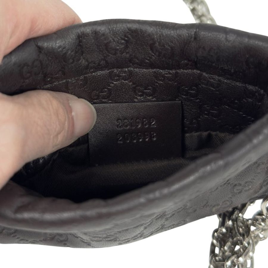 GUCCI *自加鏈>送無品牌鏈帶* GG 斜揹小袋-17