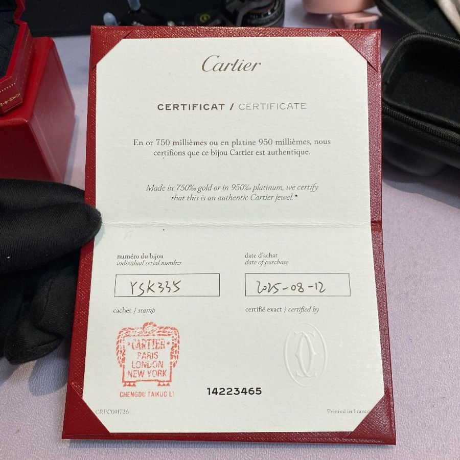 2025年大全套CARTIER卡地亚JUSTE UN CLOU玫瑰金头尾钻钉子戒指18K48码-15