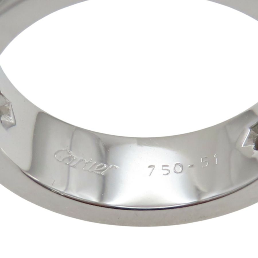 經典款 3PD Love 戒指 51 18K白金【Cartier 卡地亞】 CRB4032500-5