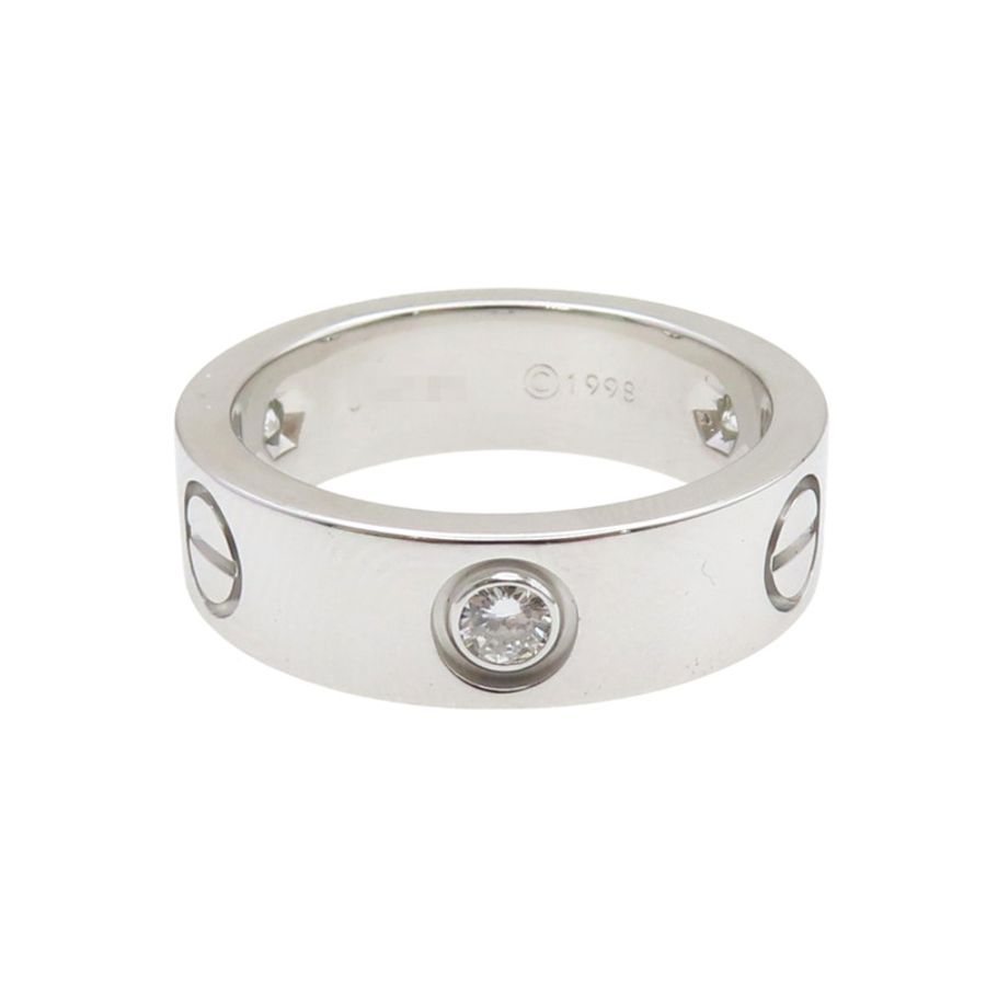 經典款 3PD Love 戒指 51 18K白金【Cartier 卡地亞】 CRB4032500-8