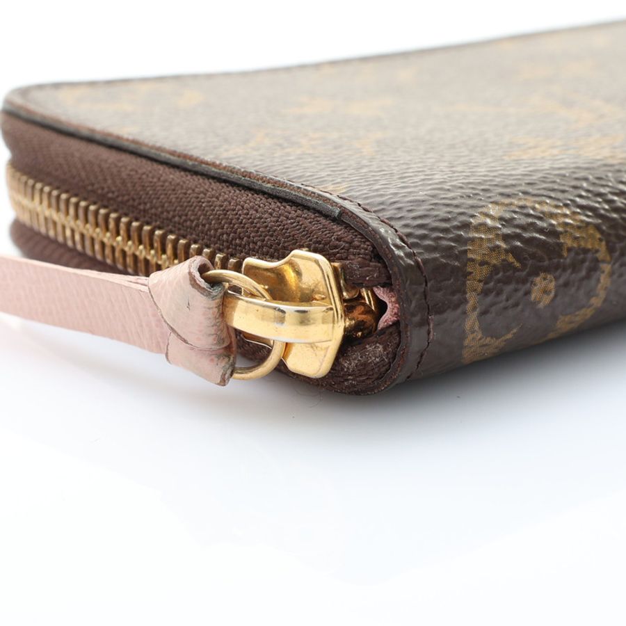 Clemence 拉鍊 長夾 棕色 原花帆布【LOUIS VUITTON LV 路易威登】 M61298-7