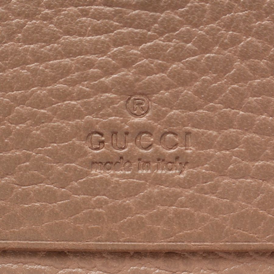 GG Marmont 兩折 短夾 淺褐色牛皮【GUCCI 古馳】 456126-5