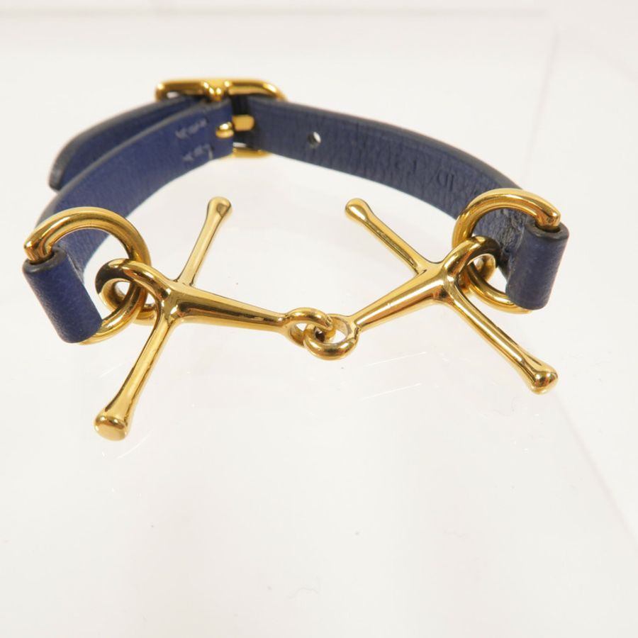HERMES 羊皮皮革Mors Bracelet手鏈-5