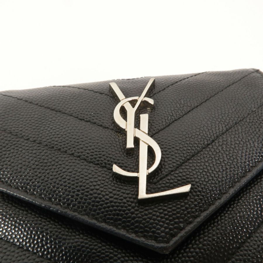 SAINT LAURENT 羊皮皮革Cassandre錢包-10