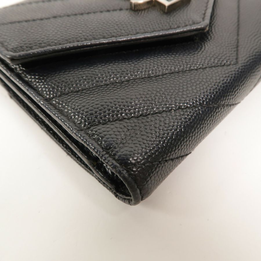 SAINT LAURENT 羊皮皮革Cassandre錢包-11