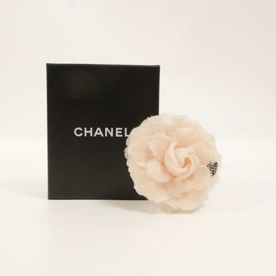 CHANEL 布料/金屬Chanel Camelie Brooch胸針-7