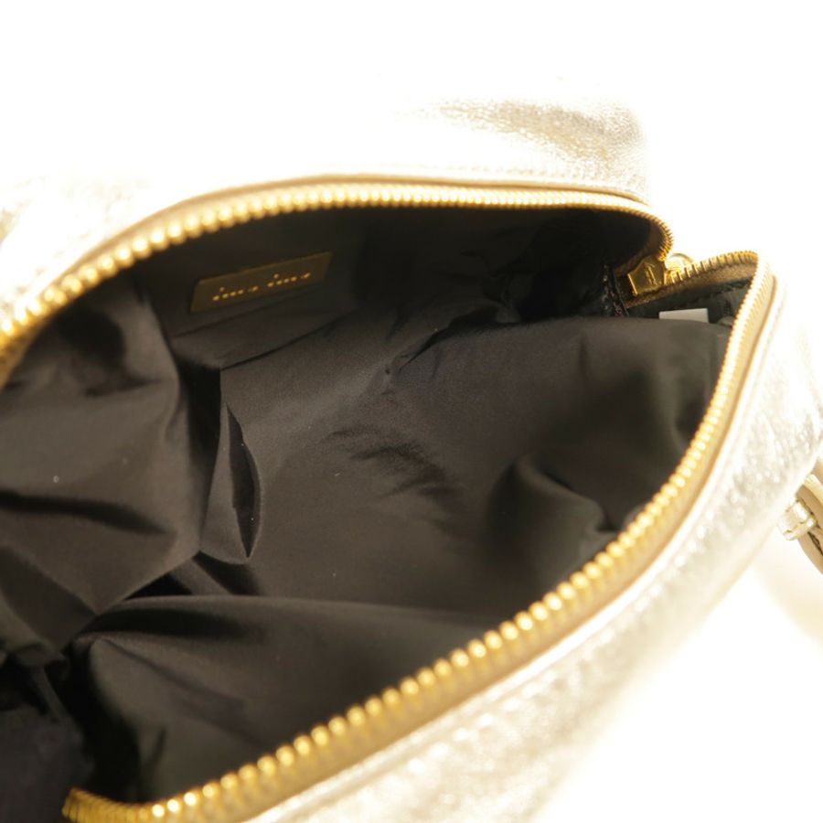 Miu Miu Pleated Leather皮革Metallic Nappa Plisse Long Clutch手拿包-4