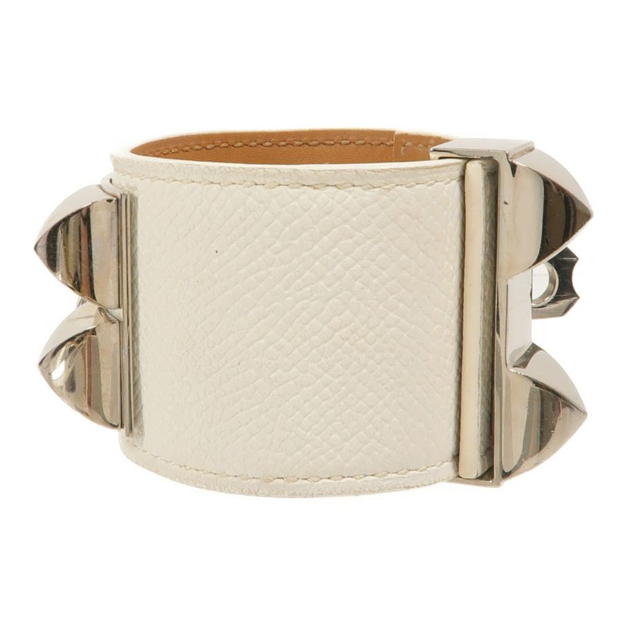 HERMES Epsom皮革/金屬Collier De Chien Bracelet手鐲-2