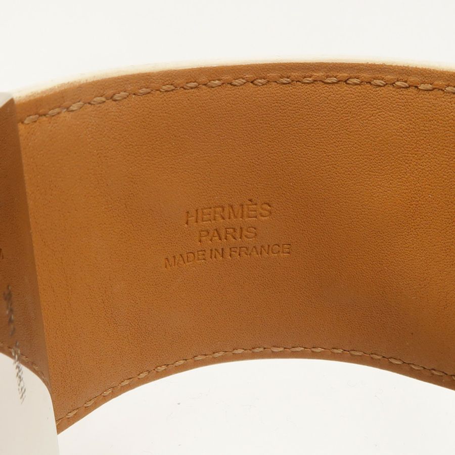 HERMES Epsom皮革/金屬Collier De Chien Bracelet手鐲-6