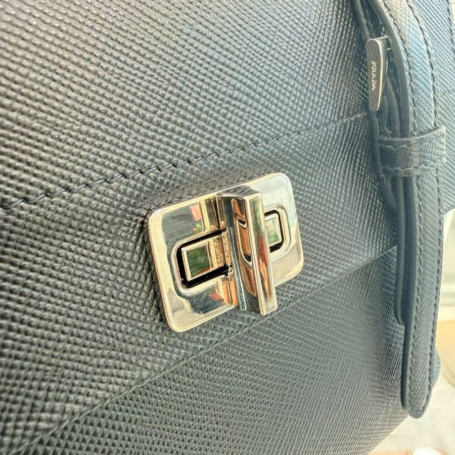 *SHIHNA名牌精品*Prada Saffiano 皮革兩用提包-4