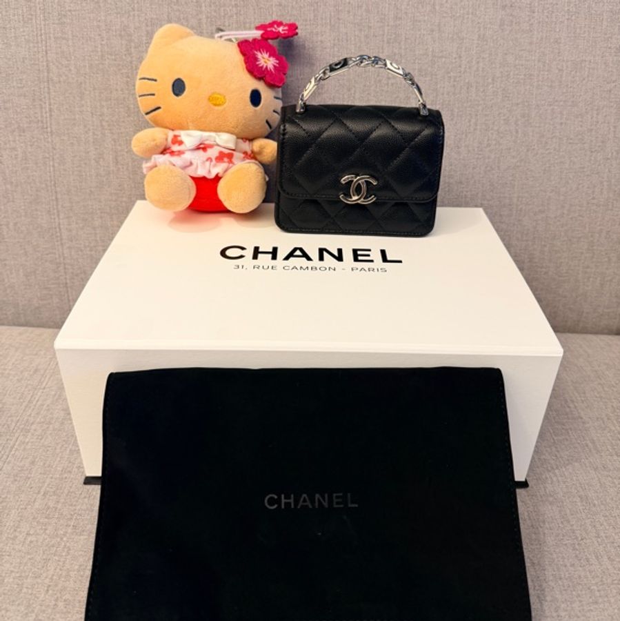 CHANEL 黑銀鏈包-0