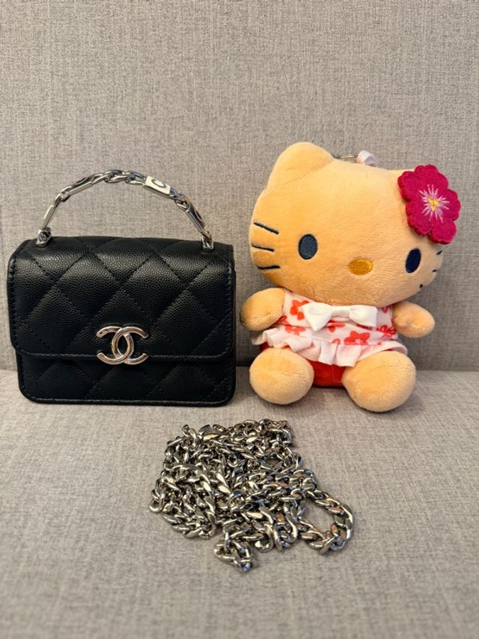 CHANEL 黑銀鏈包-1