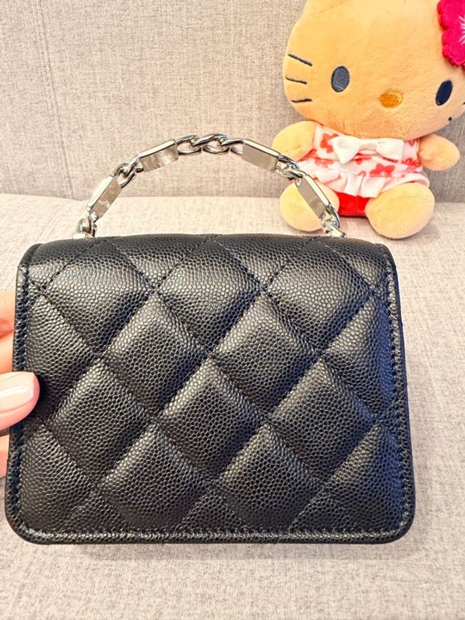 CHANEL 黑銀鏈包-4