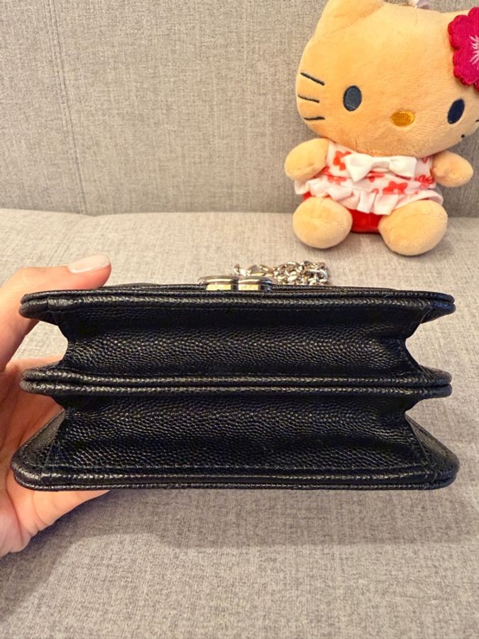 CHANEL 黑銀鏈包-5