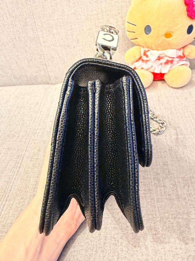 CHANEL 黑銀鏈包-6